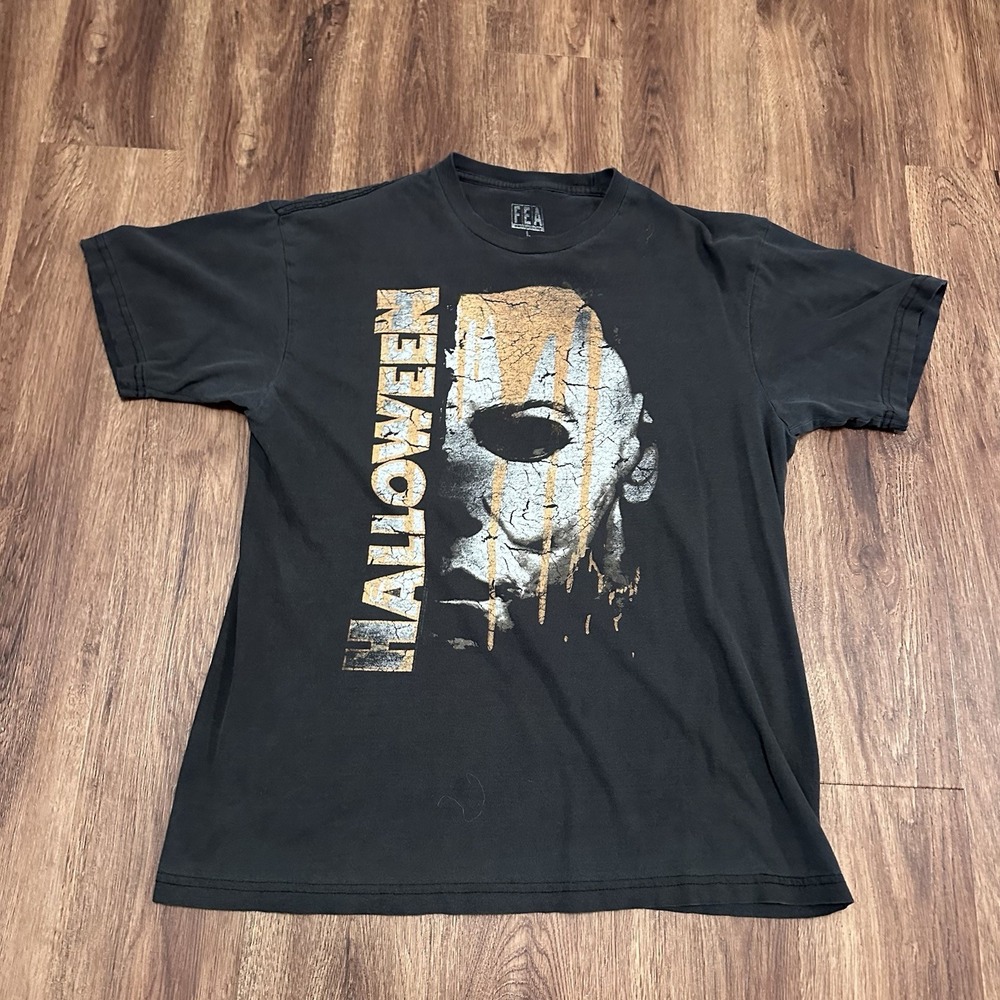 FEA Halloween Michael Myers Horror Slasher Graphic T Shirt Mens Large Black